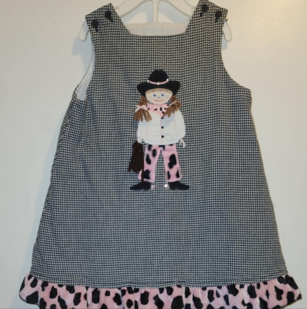 The Bailey Boys 2 Piece Kids Checkered Cowgirl Set - Size 4